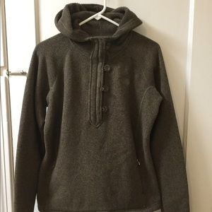 The North Face Brown Hooded Sweatshirt Large